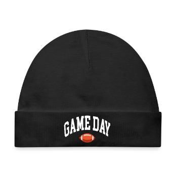 Game Day Football Fan - Baby Premium Organic Mütze - Schwarz - Vorne
