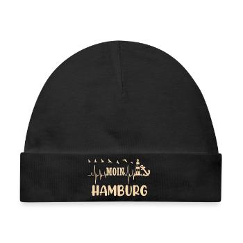 Norddeich MOIN Wattenmeer Nordsee Urlaub - Baby Premium Organic Mütze - Schwarz - Vorne