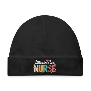 Intensive Care Nurse Farbenfroh - Baby Premium Organic Mütze - Schwarz - Vorne