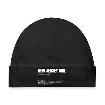 New Jersey Girl Selbstbewusst - Baby Premium Organic Mütze - Schwarz - Vorne