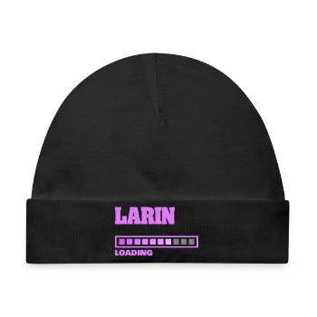 Geburt Larin - Baby Premium Organic Mütze - Schwarz - Vorne