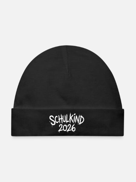 Schulkind 2026 - Baby Premium Organic Mütze - Schwarz