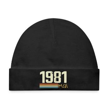 Mai 1981 - Baby Premium Organic Mütze - Schwarz - Vorne