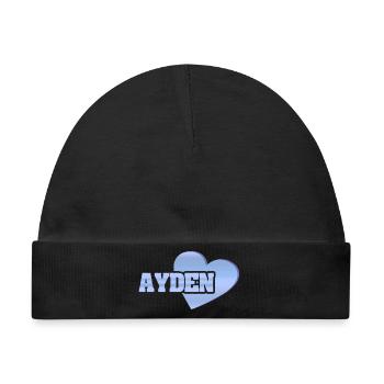 Love Ayden - Baby Premium Organic Mütze - Schwarz - Vorne