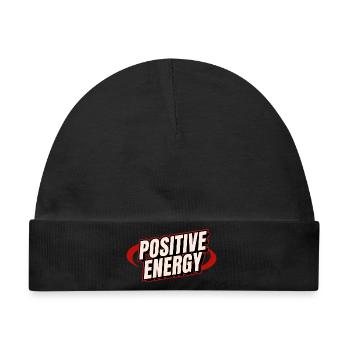 positive Energie - Baby Premium Organic Mütze - Schwarz - Vorne