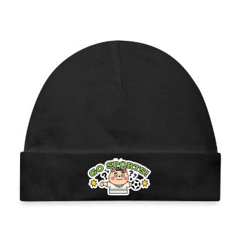Witziger Fußball-Katzenaufkleber | Fußball-Fan-Tierkunst - Baby Premium Organic Mütze - Schwarz - Vorne