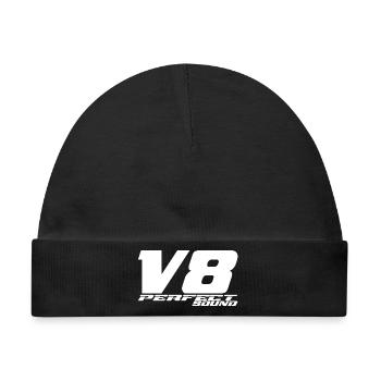 V8 - Baby Premium Organic Mütze - Schwarz - Vorne
