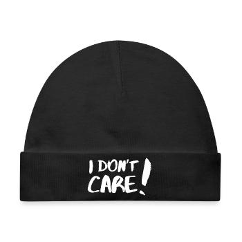 I don't care (I don't care, I don't care) - Baby Premium Organic Mütze - Schwarz - Vorne