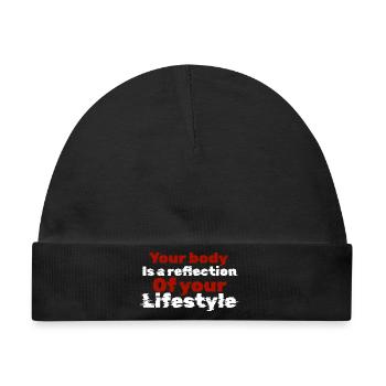 Körperreflexion Ihres Lebensstils - Baby Premium Organic Mütze - Schwarz - Vorne