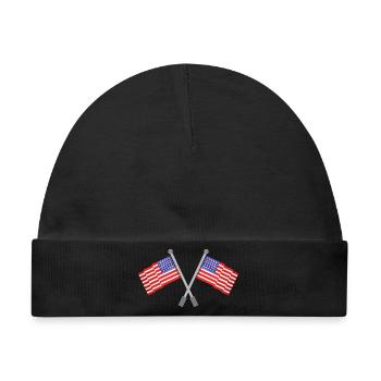Flagge der Vereinigten Staaten - Baby Premium Organic Mütze - Schwarz - Vorne