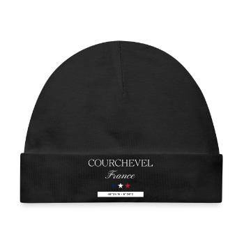 Courchevel Frankreich Souvenir – Reise minimalist - Baby Premium Organic Mütze - Schwarz - Vorne