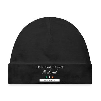 Donegal Irland Souvenir – Reise minimalistisch - Baby Premium Organic Mütze - Schwarz - Vorne