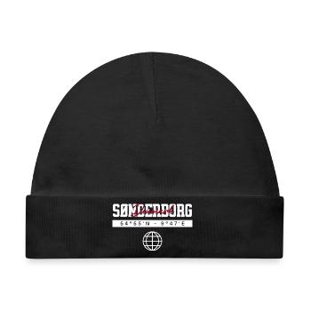 Sonderburg Dänemark Koordinaten Reise Souvenir - Baby Premium Organic Mütze - Schwarz - Vorne