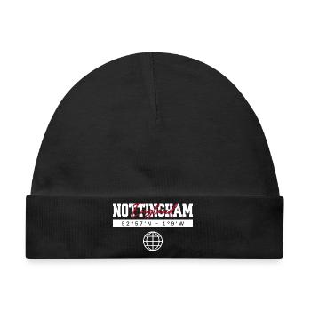 Nottingham England Koordinaten Reise Souvenir - Baby Premium Organic Mütze - Schwarz - Vorne