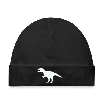 T-Rex Silhouette im Retro-Look - Baby Premium Organic Mütze - Schwarz - Vorne