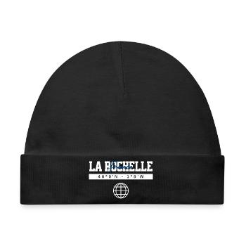 La Rochelle Frankreich Koordinaten Reise Souvenir - Baby Premium Organic Mütze - Schwarz - Vorne