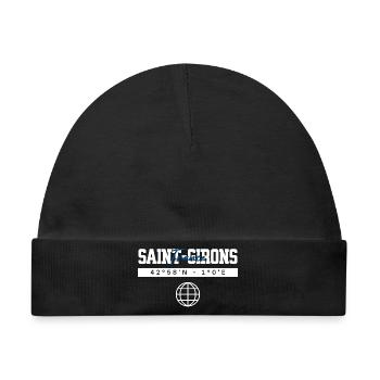 Saint-Girons Frankreich Koordinaten Reise Souvenir - Baby Premium Organic Mütze - Schwarz - Vorne