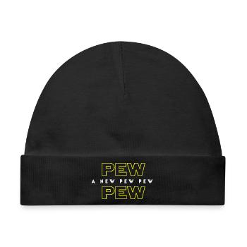 Eine neue Pew Pew - Baby Premium Organic Mütze - Schwarz - Vorne