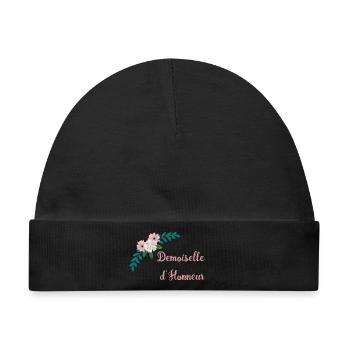 Brautjungfer - Bukolische Sammlung - Baby Premium Organic Mütze - Schwarz - Vorne