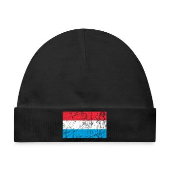 Luxemburg Luxemburg Luxemburg Fahne Flagge - Baby Premium Organic Mütze - Schwarz - Vorne