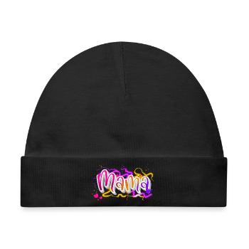 Mama - Baby Premium Organic Mütze - Schwarz - Vorne