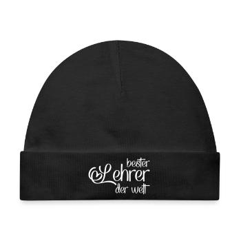 Lehrer - Baby Premium Organic Mütze - Schwarz - Vorne