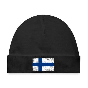 Finnland - Baby Premium Organic Mütze - Schwarz - Vorne