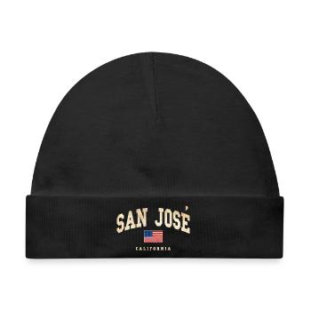 San Jose Vintage Flag California - Baby Premium Organic Mütze - Schwarz - Vorne