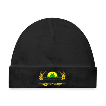 Ackertraktor Sonnenuntergang - Baby Premium Organic Mütze - Schwarz - Vorne