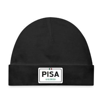 Ortsschild von Pisa - Baby Premium Organic Mütze - Schwarz - Vorne
