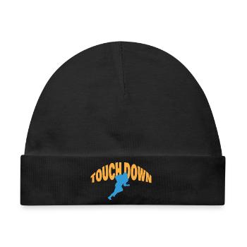 TOUCH DOWN - Baby Premium Organic Mütze - Schwarz - Vorne