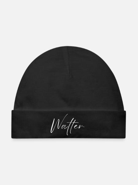 Walter Name T-Shirt Geschenk Für Männer - Baby Premium Organic Mütze - Schwarz