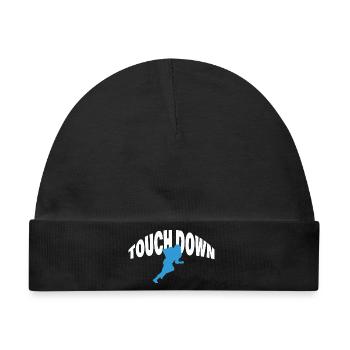 TOUCH DOWN - Baby Premium Organic Mütze - Schwarz - Vorne