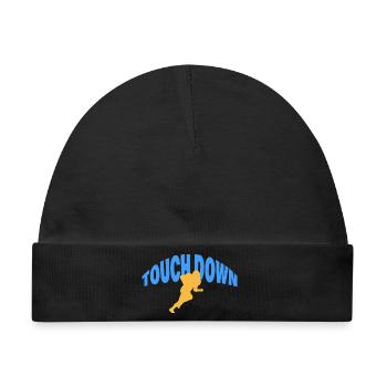 TOUCH DOWN - Baby Premium Organic Mütze - Schwarz - Vorne