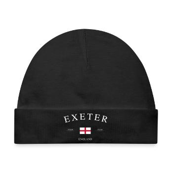 Exeter England – Urlaub Souvenir & Geschenk - Baby Premium Organic Mütze - Schwarz - Vorne