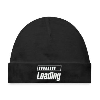 Loading Ladebalken - Baby Premium Organic Mütze - Schwarz - Vorne