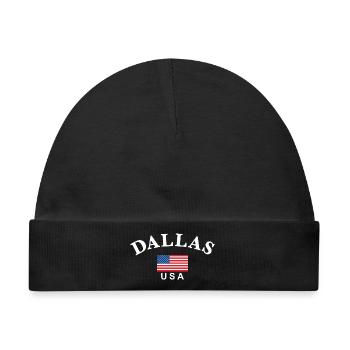 Dallas, USA - Baby Premium Organic Mütze - Schwarz - Vorne