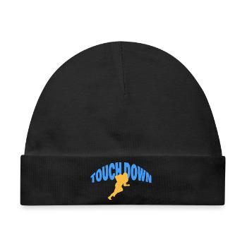 TOUCH DOWN - Baby Premium Organic Mütze - Schwarz - Vorne