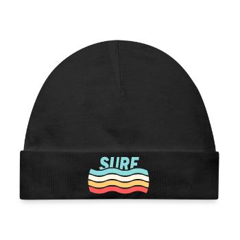 Surf - Baby Premium Organic Mütze - Schwarz - Vorne