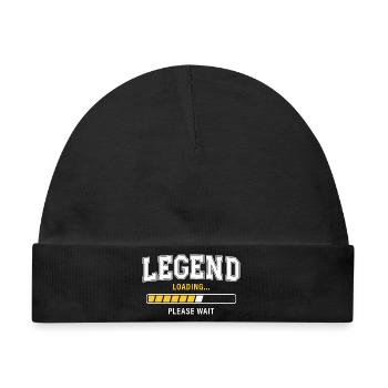 Legend Loading Please Wait - Baby Premium Organic Mütze - Schwarz - Vorne