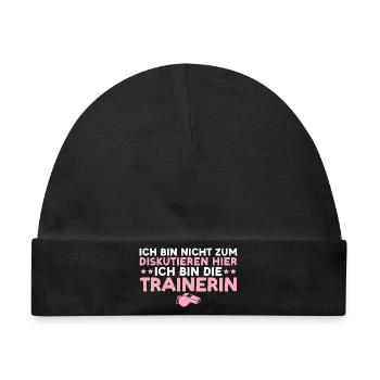 Trainerin Nicht zum diskutieren hier Coaching - Baby Premium Organic Mütze - Schwarz - Vorne