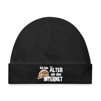 Ich bin älter als das Internet - Schildkröte - Baby Premium Organic Mütze - Schwarz - Vorne