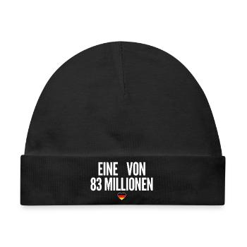 Eine von 83 Millionen - Baby Premium Organic Mütze - Schwarz - Vorne