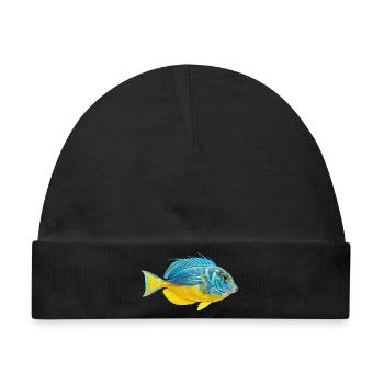Vivid Parrotfish Burst - Baby Premium Organic Mütze - Schwarz - Vorne