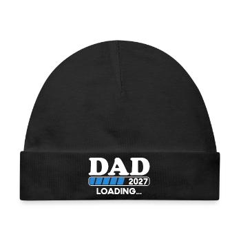Dad Loading 2027 Schwangerschaft - Baby Premium Organic Mütze - Schwarz - Vorne