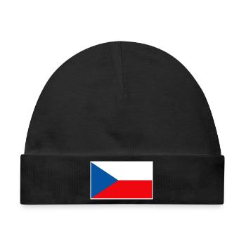 Czech Republic Flag Classic Frame - Baby Premium Organic Mütze - Schwarz - Vorne