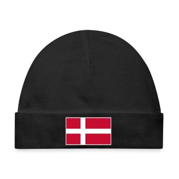 Denmark Flag Classic Frame - Baby Premium Organic Mütze - Schwarz - Vorne