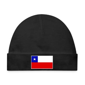 Chile Flag Classic Frame - Baby Premium Organic Mütze - Schwarz - Vorne
