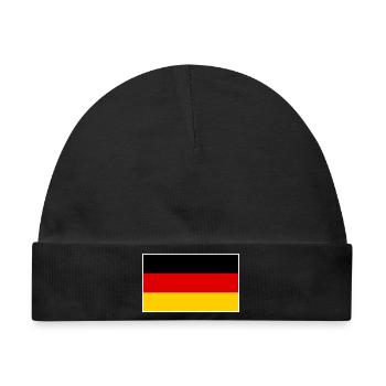 Germany Flag Classic Frame - Baby Premium Organic Mütze - Schwarz - Vorne