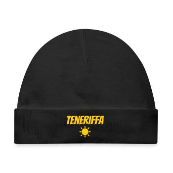 Teneriffa Souvenir mit Sonne - Baby Premium Organic Mütze - Schwarz - Vorne